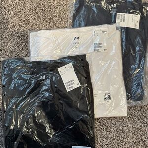 H&M Tees 3-pack- Black, White, and Blue
